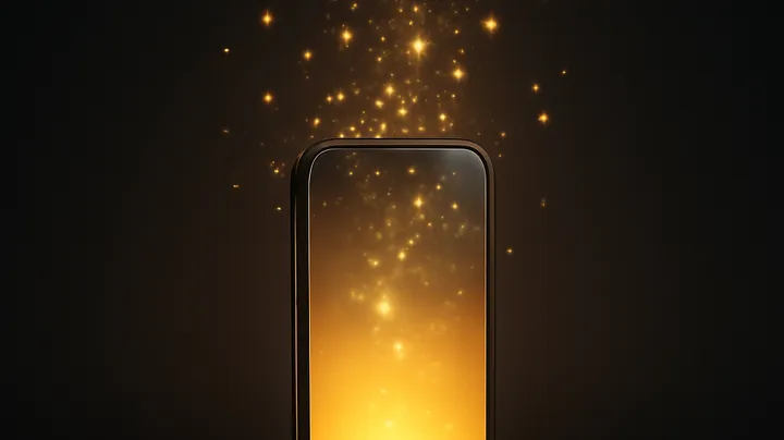 TAKABE COM - Modern phone with glowing screen TAKABE COM Modern phone with glowing screen
